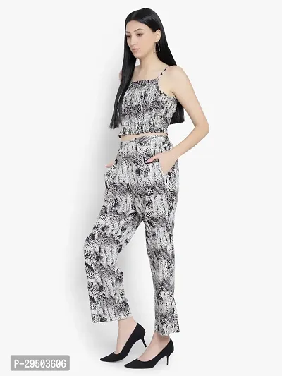 Contemporary Multicoloured Crepe Printed Co-Ords Set For Women-thumb3