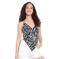 Elegant Multicoloured Crepe Animal Print Top For Women-thumb2