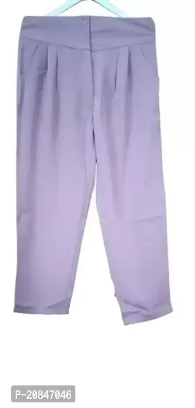 Elegant Cotton Solid Trousers For Women