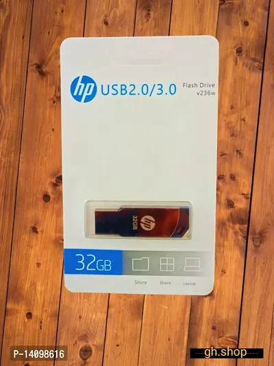 HP v236w 32 GB Pen Drive  (Silver, Black-thumb0
