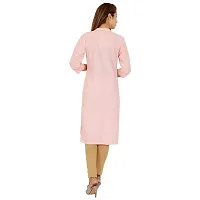 Golden Buta Women's Cotton Golden Button Straight Kurti(M203,M,BABYPINK)-thumb2