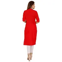 Golden Buta Women's Cotton Golden Button Straight Kurti(M208,XXL,RED)-thumb4