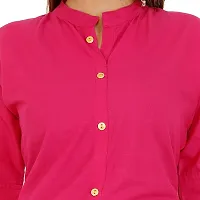 Golden Buta Women's Cotton Golden Button Straight Kurti(M210,XXL,Pink)-thumb4