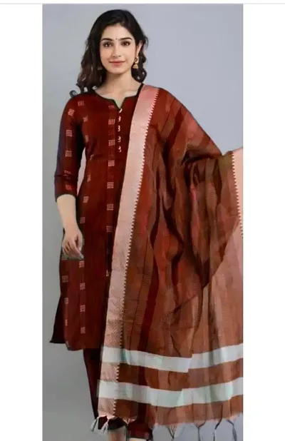 Trendy Womens Kurti witrh Bottomwear and Dupatta