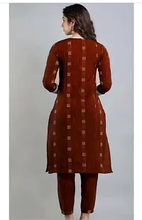 Maroon Cotton Trendy Womens Kurti witrh Bottomwear  and Dupatta-thumb2