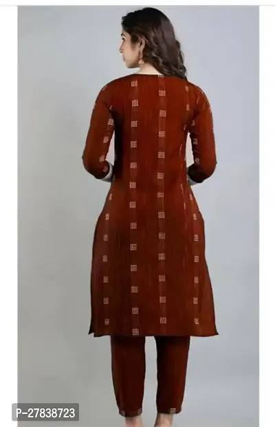 Maroon Cotton Trendy Womens Kurti witrh Bottomwear  and Dupatta-thumb3