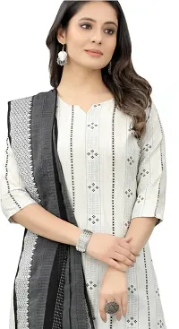 White Cotton  Trendy Womens Kurti With Bottomwear (NO DUPATTA)-thumb3