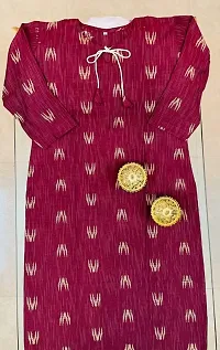 Classic Khadi Cotton Printed Kurta, Bottom and Dupatta Set for Women-thumb1