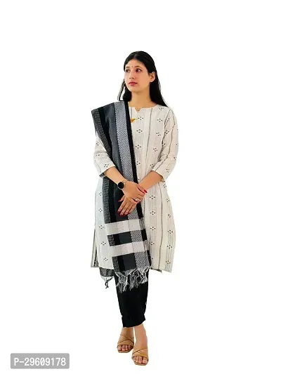 White Daimond CottonTrendy Womens Kurti With Bottomwear And Dupatta-thumb0