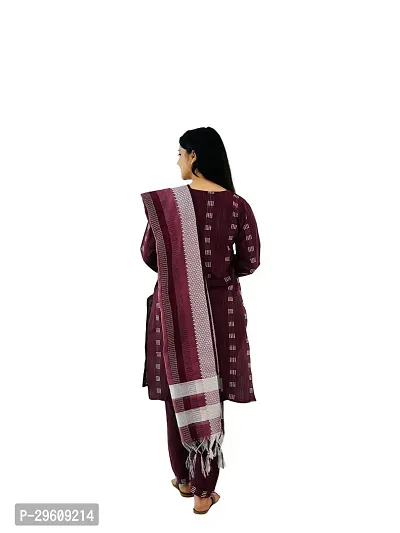 Maroon Keypad Cotton Trendy Womens Kurti witrh Bottomwear  and Dupatta-thumb2