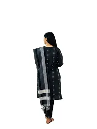 Black Keypad Cotton Trendy Womens Kurti witrh Bottomwear  and Dupatta-thumb2