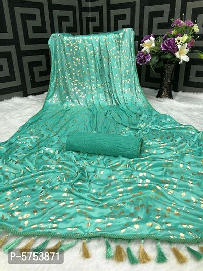 Latest Beautiful Silk Blend Saree with Blouse piece