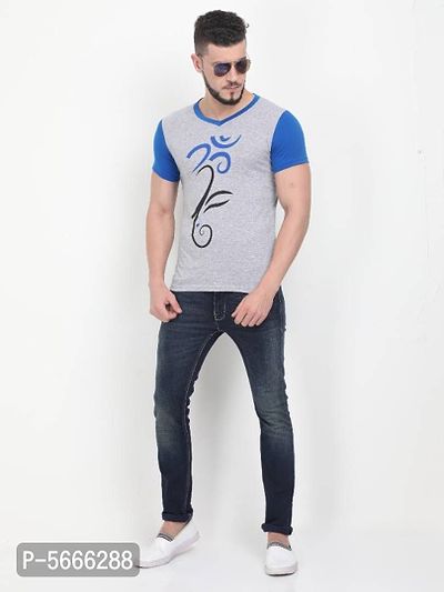 Stylish Cotton Blend Men's T-Shirt-thumb2