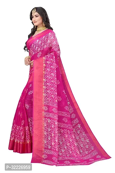 Beautiful Polycotton Printed Women Saree without Blouse piece-thumb0