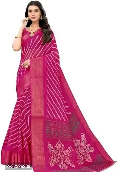 Beautiful Polycotton Striped Women Saree without Blouse piece-thumb0