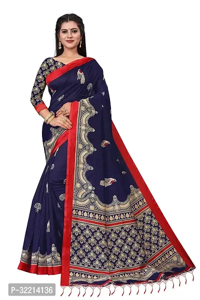 Elegant Multicoloured Polycotton Printed Saree For Women