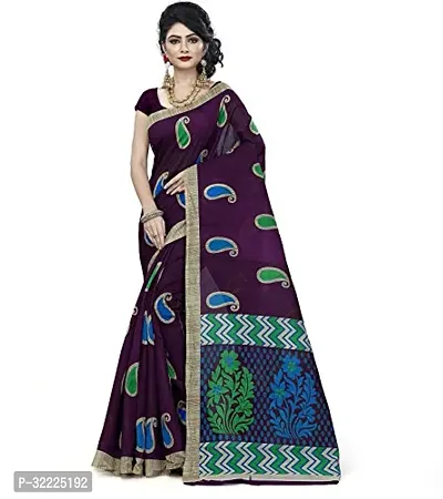 Beautiful Polycotton Printed Women Saree without Blouse piece-thumb0