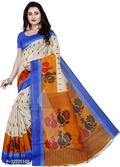 Beautiful Polycotton Printed Women Saree without Blouse piece-thumb0