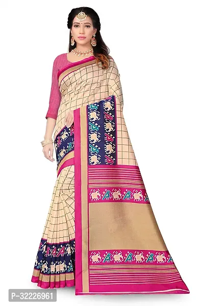 Beautiful Polycotton Printed Women Saree without Blouse piece-thumb0