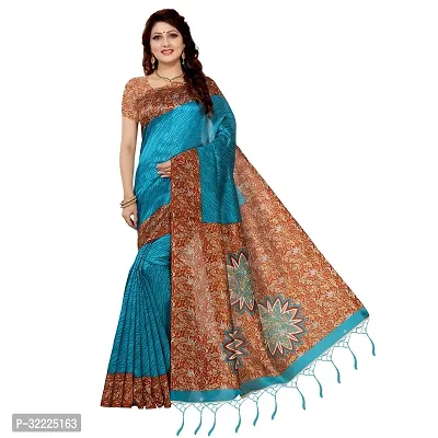 Beautiful Polycotton Printed Women Saree without Blouse piece-thumb0