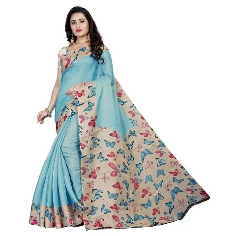 New Launched Art Silk Saree with Blouse piece For Women