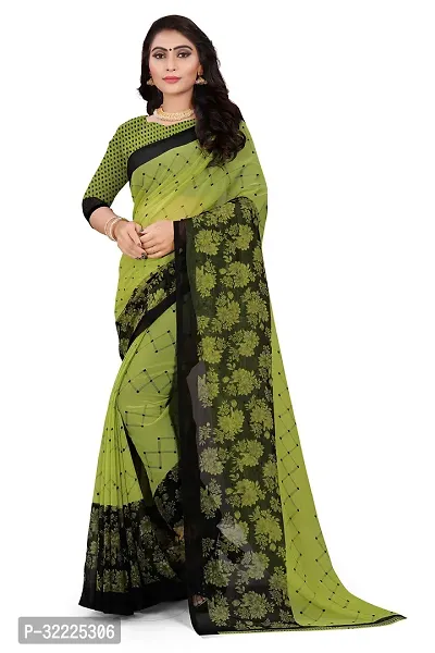 Beautiful Polycotton Printed Women Saree without Blouse piece-thumb0