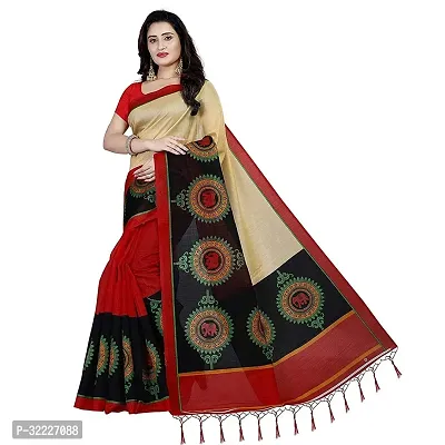 Beautiful Polycotton Printed Women Saree without Blouse piece-thumb0