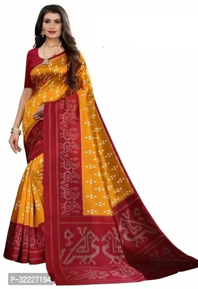 Beautiful Polycotton Printed Women Saree without Blouse piece-thumb0