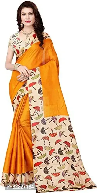 Beautiful Polycotton Printed Women Saree without Blouse piece-thumb0