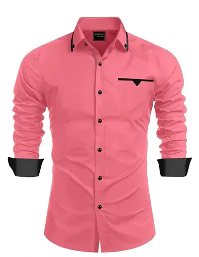 Men Regular Fit Solid Casual Shirt