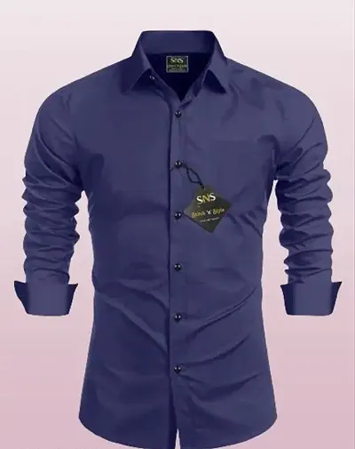 Men Regular Fit Solid Casual Shirt