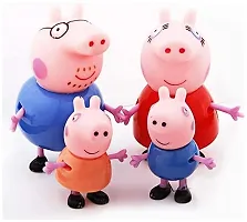 Peppa Pig Family Set of 4, Peppa Pig, George, Daddy Pig, Mommy Pig Pretend Play Set, Best Gift for Kids (Assorted Colours) (4 Set Pepa Pig Family Set) (Set of 4)-thumb1