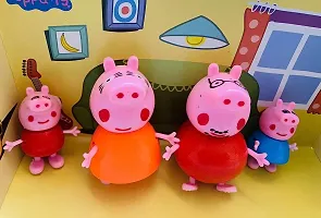 Peppa Pig Family Set of 4, Peppa Pig, George, Daddy Pig, Mommy Pig Pretend Play Set, Best Gift for Kids (Assorted Colours) (4 Set Pepa Pig Family Set) (Set of 4)-thumb2