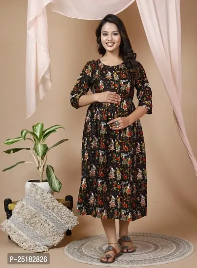 Fancy Rayon Maternity Feeding Kurtas For Women-thumb0