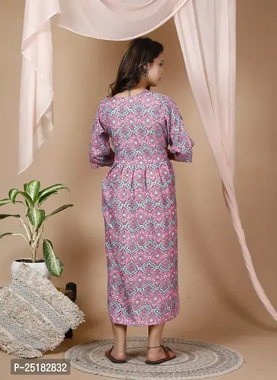 Fancy Rayon Maternity Feeding Kurtas For Women-thumb3