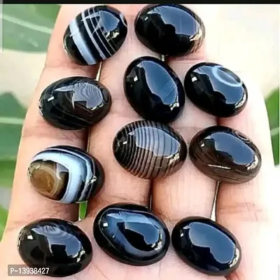 Parakash Gems Original Black Sulemani  Hakik Stone Agate Hqeeq Natural Loose Gemstone-thumb0