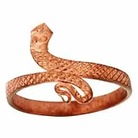 Gems Brown Copper Naag Ring Copper Tamba Snake Ring Adjustable for Men and Women-thumb1