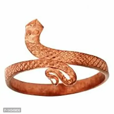 Gems Brown Copper Naag Ring Copper Tamba Snake Ring Adjustable for Men and Women-thumb2