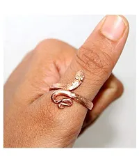 Gems Brown Copper Naag Ring Copper Tamba Snake Ring Adjustable for Men and Women-thumb2
