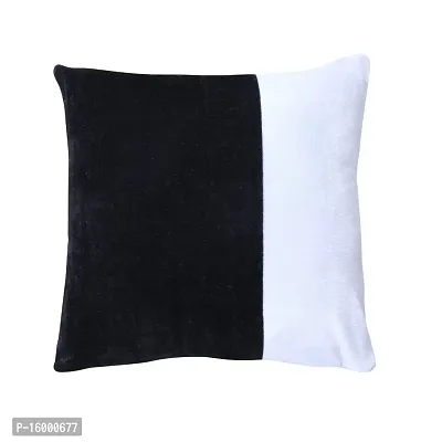 Velvet Cushion Cover in Double Color Black  White 16*16 Inch (Set of 5)-thumb3