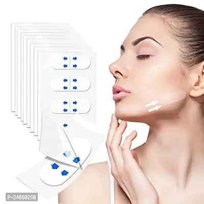 Face Lift Tape Instant Face Lifting Sticker Invisible Waterproof Elasticity Wrinkle Lift Patches Makeup Face Lift Tools for Instant Face, Neck Lift, Reduce Double Chin - 40 PCS-thumb0