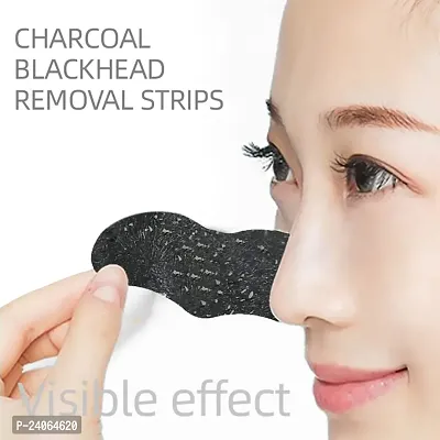Nose Strips Blackhead Remover Skin Care Cleansing Charcoal Nose Strips Blackheads, Whiteheads Remover, Pore Cleanser, with Natural Extracts, for Women, All Skin Types (6 Strips)-thumb0