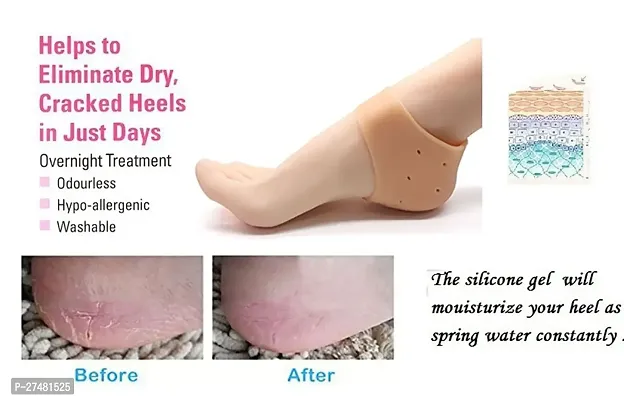 Silicone Gel Heel Pad Socks For anti heel Swelling Pain Relief Dry Hard Cracked Heels Repair Cream Foot Care Ankle Support Cushion-thumb4