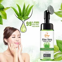 Aloe Vera Face Wash | Built in Brush for Deep Cleansing | For Oily  Dry Skin | Anti Acne | Gentle, Clear Skin | Paraben  Sulphates Free | Face Wash for Women  Men | 150 ml-thumb2