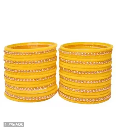 Elegant Yellow Brass American Diamond Bangles or Bracelets For Women-thumb0