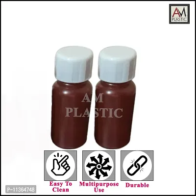 A M Plastic 10 ml Liquid AMBER TYPE Homeopathy Plastic Bottles With Inner and Outside Cap - Pack of 1000-thumb4