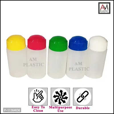 A M Plastic Bio Pet Homeopathic Opaque Bottles With Color Cap - 10 Gram - Pack Of 100-thumb3