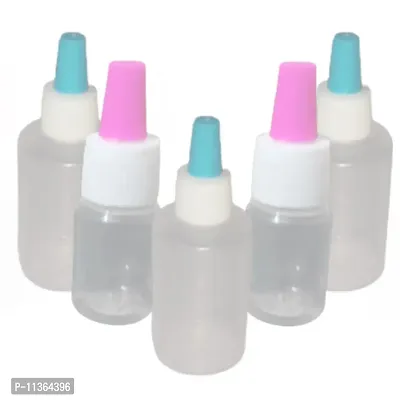 A M Plastic Cap Type Transparent Dropper Bottles 15 ml Liquid Dropping Bottles - Pack of 100