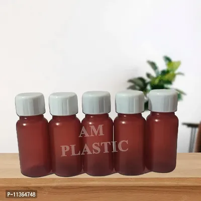 A M Plastic 10 ml Liquid AMBER TYPE Homeopathy Plastic Bottles With Inner and Outside Cap - Pack of 1000-thumb3