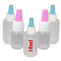 A M Plastic Cap Type Transparent Dropper Bottles 10 ml Liquid Dropping Bottles - Pack of 100-thumb1